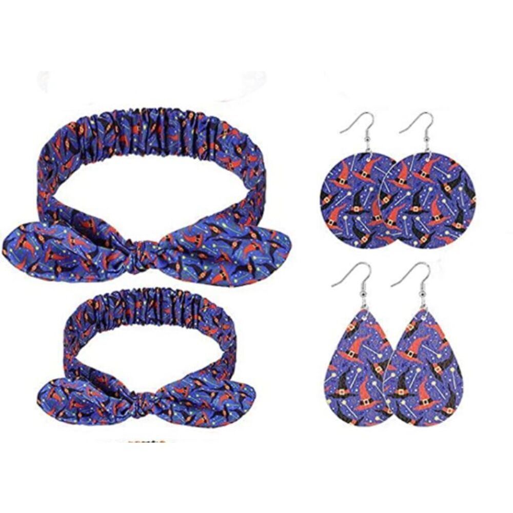 🌻5/$20🌻 Mommy and Me Matching Witch Hat Headband and Earrings